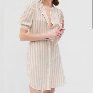 Gap Women's Puff Sleeve Mini Shirtdress